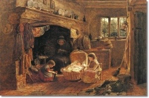 "By the Fireside " by George Smith 1858